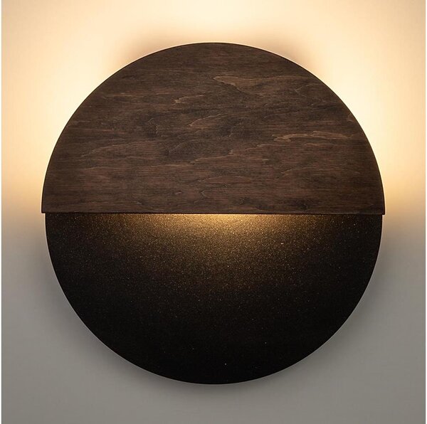 Applique a LED LUNA LED/7W/230V diametro 26 cm nero/marrone