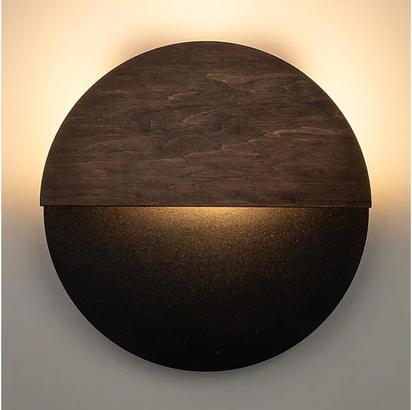 Applique a LED LUNA LED/7W/230V diametro 26 cm nero/marrone