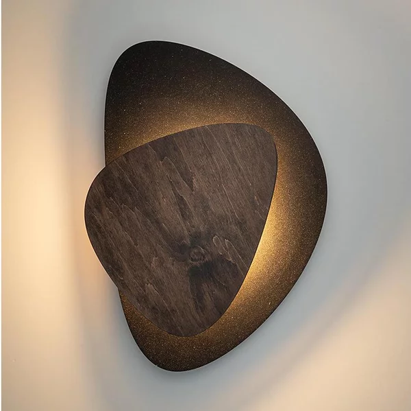 Applique a LED PEDRA LED/7W/230V nero/marrone