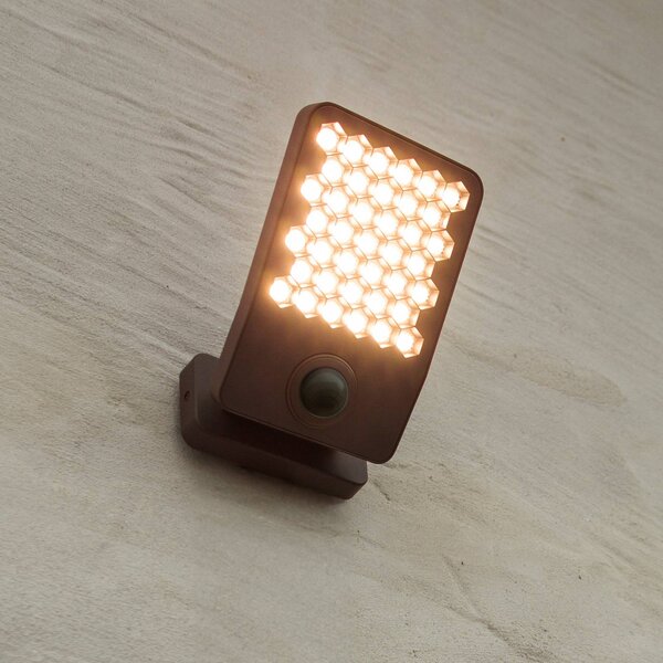 LUTEC Applique da esterno LED ATLANTIS, grigio scuro, 22 cm, IP54 ATLANTIS, Alluminio / Grigio / Zincato, Alluminio, Moderno, Applique da esterni