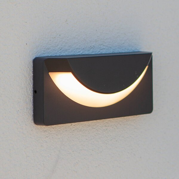 LUTEC Applique da esterni LUPS, Alluminio / Grigio / Zincato, Alluminio, Moderno, Applique da esterni