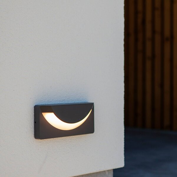 LUTEC Applique da esterni LUPS, Alluminio / Grigio / Zincato, Alluminio, Moderno, Applique da esterni
