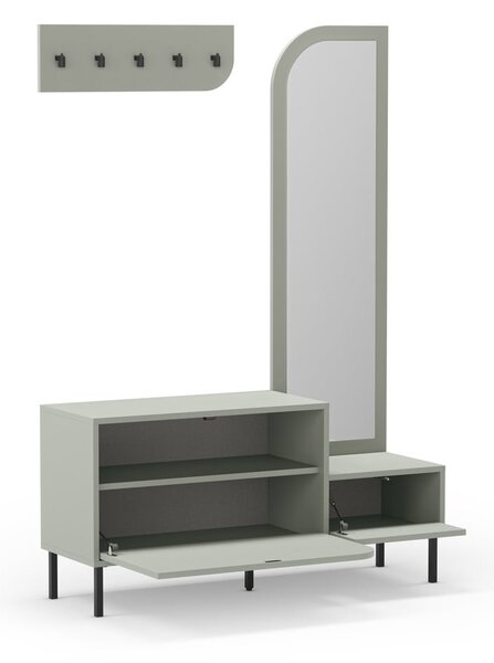 Set mobili da ingresso verde-grigio Bea - Marckeric