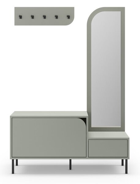 Set mobili da ingresso verde-grigio Bea - Marckeric