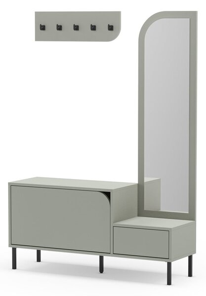 Set mobili da ingresso verde-grigio Bea - Marckeric
