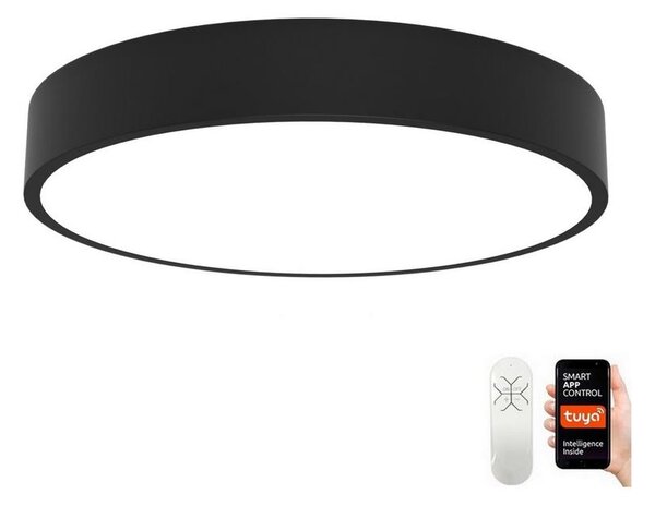 Immax NEO 07203L-Plafoniera LED dimmerabile RONDATE 65W/230V Tuya black+RC