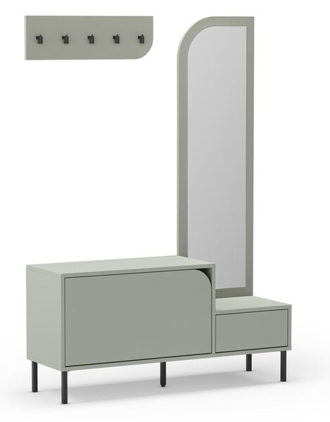 Set mobili da ingresso verde-grigio Bea - Marckeric