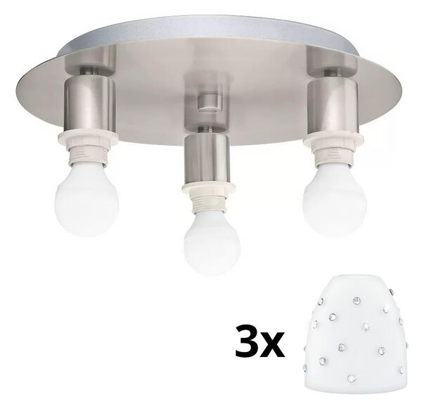 Eglo - Plafoniera LED MY CHOICE 3xE14/4W/230V cromo/bianco