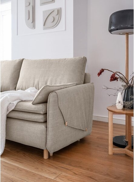 Divano letto beige 207 cm Simon - Miuform