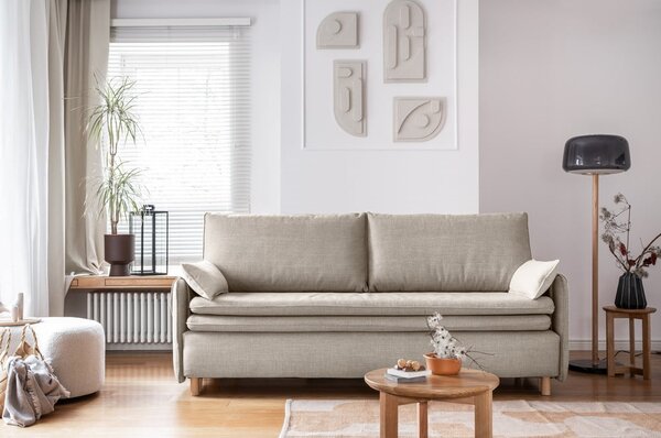 Divano letto beige 207 cm Simon - Miuform