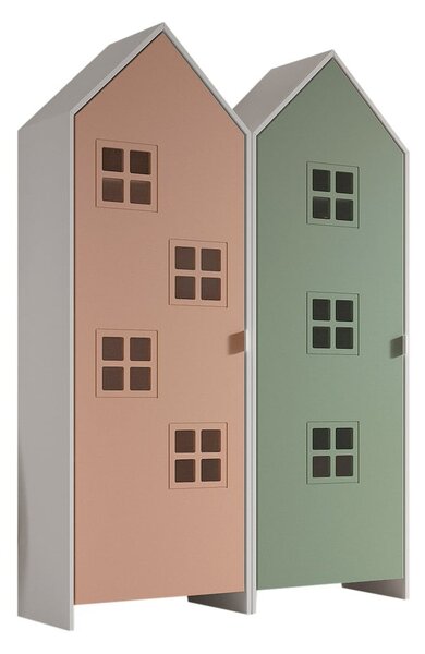 Armadio per bambini verde-rosa 115x171,5 cm CASAMI BRUGES - Vipack