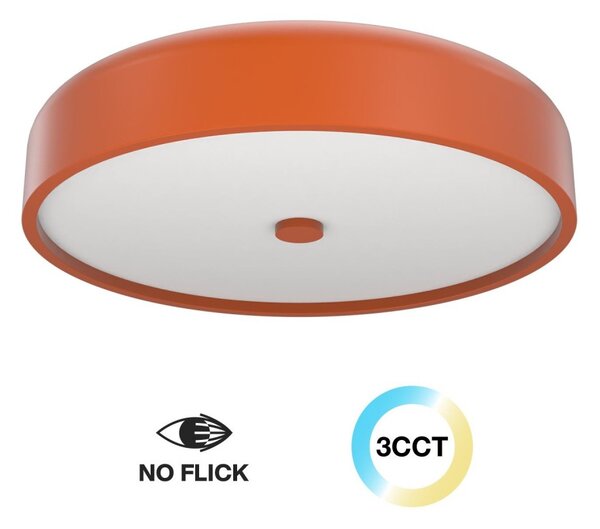 Plafoniera LED Rotonda 36W CCT, Ø450mm, Marrone Colore Bianco Variabile CCT