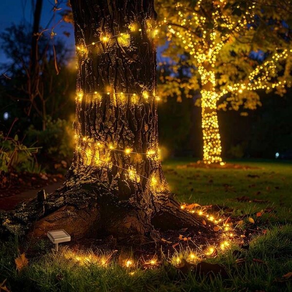Solight WL919 - Catena luminosa decorativa solare a LED, 3,7 V, 800 mAh, 22 m