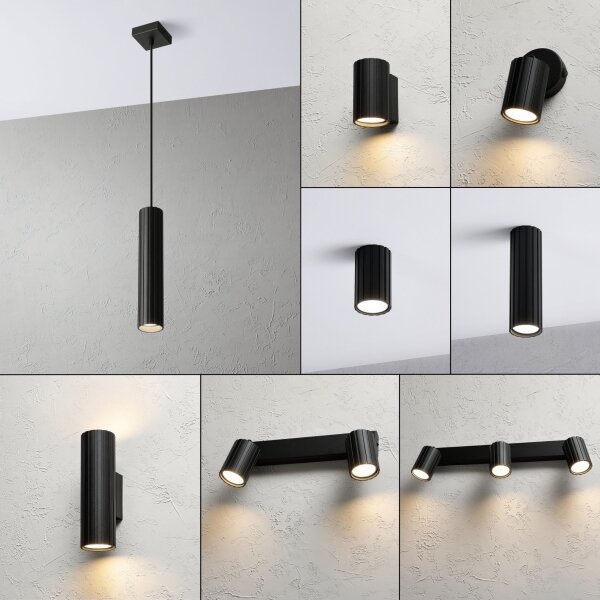 Brilagi - Lampada a sospensione con cavo CRISPINA 1xGU10/10W/230V nera