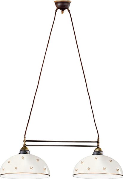 Kolarz 731.82.171 - Lampadario a sospensione con cavo NONNA 2xE27/75W/230V fiori oro rosa
