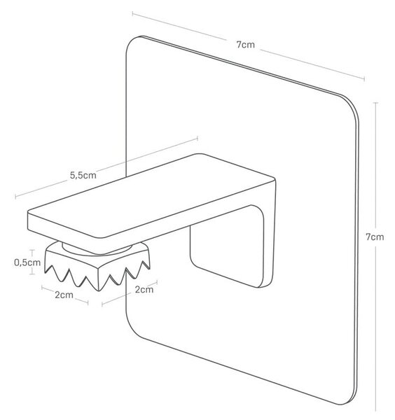Porta dispenser per sapone nero autoportante magnetico in plastica Film Hook - YAMAZAKI