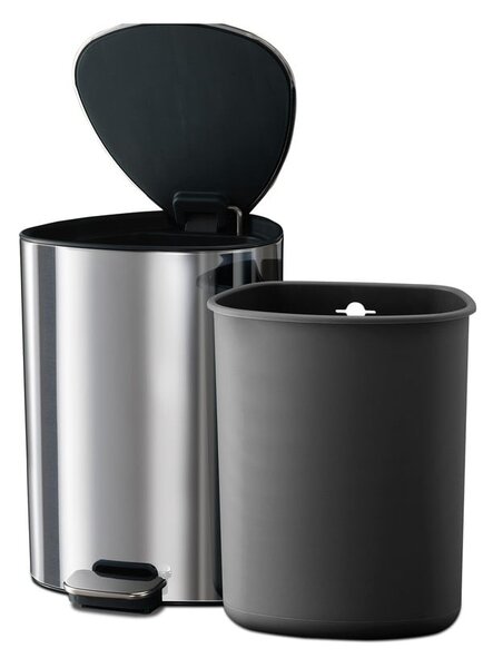 Pattumiera in plastica argentata 5 l Luxe - Joseph Joseph