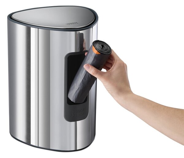 Pattumiera in plastica argentata 5 l Luxe - Joseph Joseph
