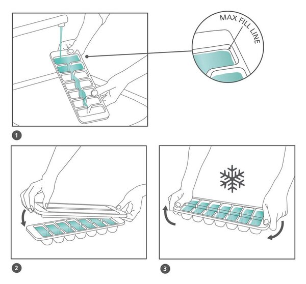 Stampi per ghiaccio 2 pz Easy-fill - Joseph Joseph