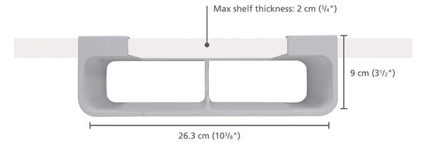 Organizer a sospensione in plastica grigia per alluminio e carta da cucina CupboardStore - Joseph Joseph