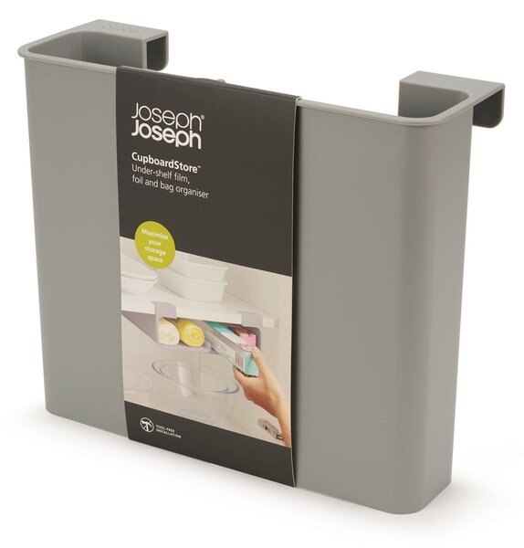 Organizer a sospensione in plastica grigia per alluminio e carta da cucina CupboardStore - Joseph Joseph