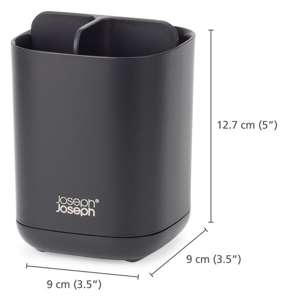 Portaspazzolini in plastica nero EasyStore - Joseph Joseph