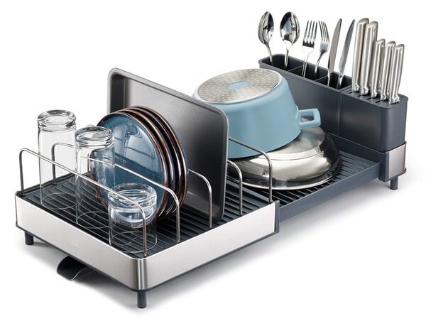 Scolapiatti in metallo blu-argento Extend - Joseph Joseph