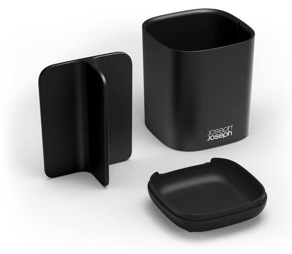 Portaspazzolini in plastica nero EasyStore - Joseph Joseph