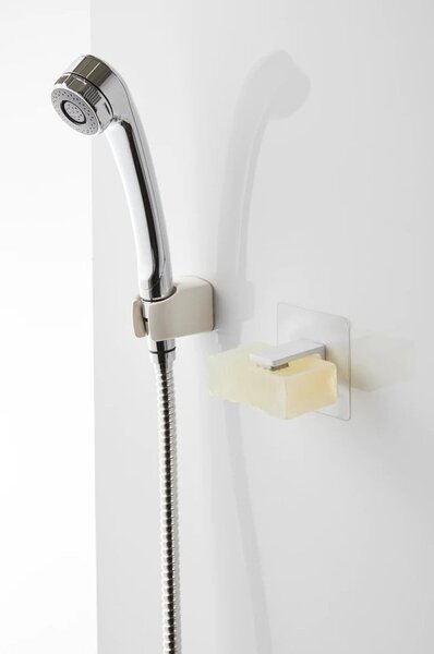Porta dispenser per sapone bianco autoportante magnetico in plastica Film Hook - YAMAZAKI