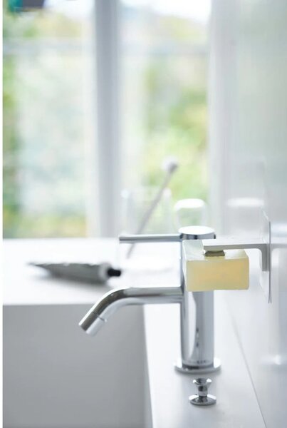 Porta dispenser per sapone bianco autoportante magnetico in plastica Film Hook - YAMAZAKI