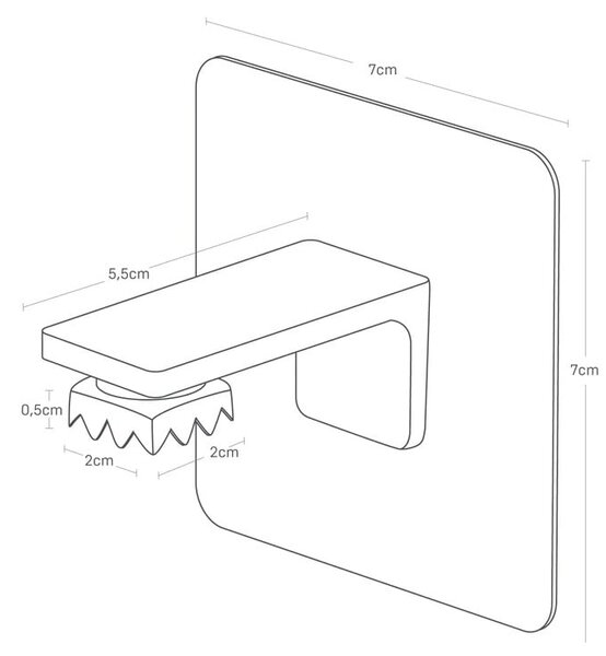 Porta dispenser per sapone bianco autoportante magnetico in plastica Film Hook - YAMAZAKI