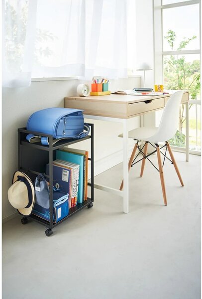 Scaffale in metallo nero con rotelle 42x60 cm Tower - YAMAZAKI