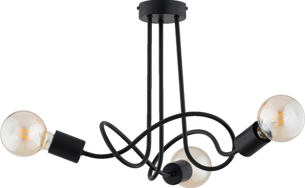 Lampadario a plafone WINGO 3xE27/15W/230V nero