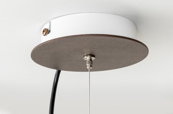 SIRU - Lampadario a sospensione con filo TERRA 1xE27/60W/230V nero/limpido Vetro veneziano