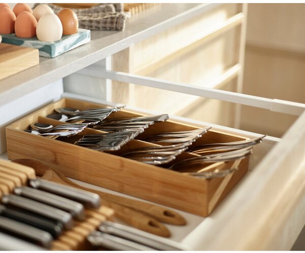 Organizer per cassetto in bambù colore naturale 17,5 x 38 cm DrawerStore - Joseph Joseph