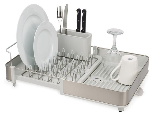 Scolapiatti in metallo argentato Extend - Joseph Joseph