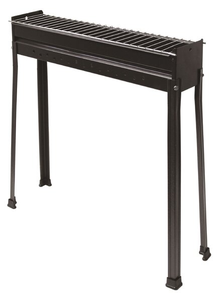 Cuoci Arrosticini a Carbone Erpinio 60x15x70 cm Braciere Estraibile in Acciaio Nero