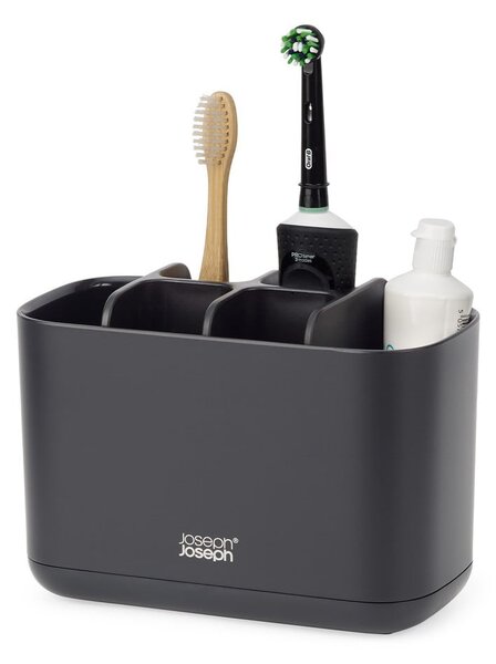 Portaspazzolini in plastica nero EasyStore - Joseph Joseph