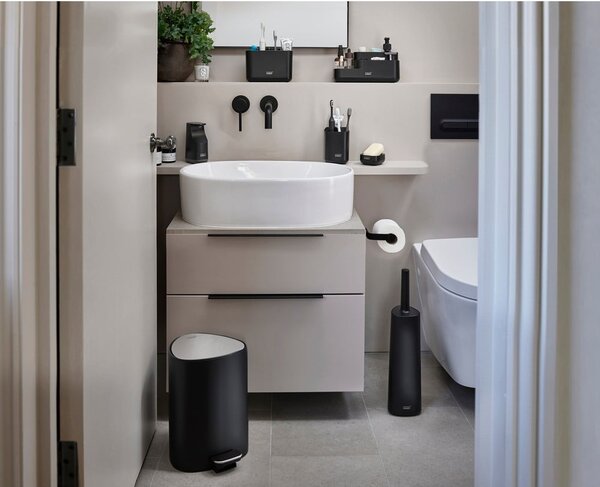 Portaspazzolini in plastica nero EasyStore - Joseph Joseph