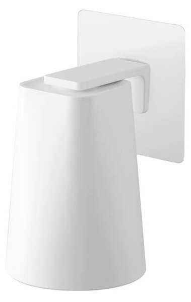 Porta dispenser per sapone bianco autoportante in plastica con tazza Film Hook - YAMAZAKI