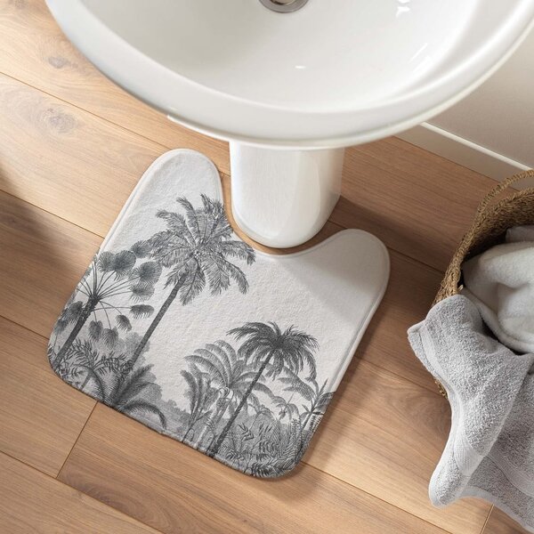 Tappetino da bagno nero e beige 45x45 cm Cocoty - douceur d'intérieur