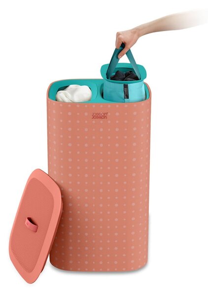 Cesto portabiancheria in tessuto rosa 60 l Tota Pop - Joseph Joseph