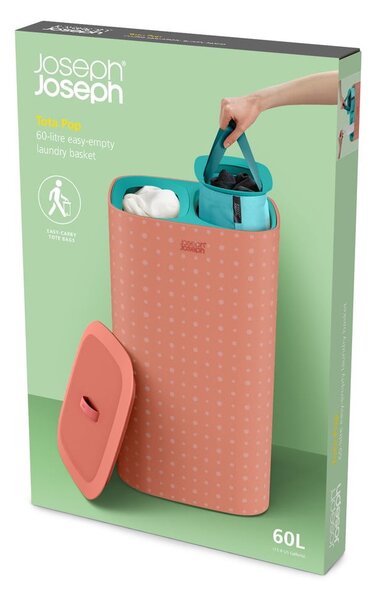 Cesto portabiancheria in tessuto rosa 60 l Tota Pop - Joseph Joseph