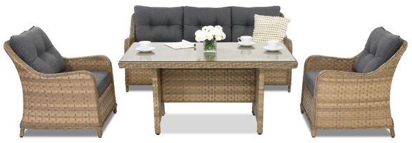 Set in technorattan color cappuccino Toledo Apetito 5 Garden Point