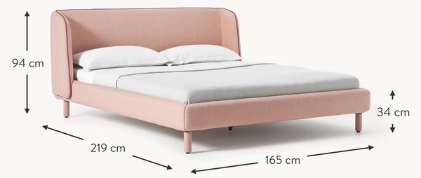 Letto imbottito con testiera Luma