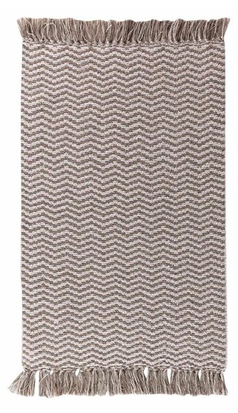 Tappeto lavabile marrone chiaro 50x80 cm Alessia - douceur d'intérieur