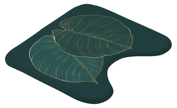 Tappetino da bagno verde scuro 45x45 cm Jade - douceur d'intérieur
