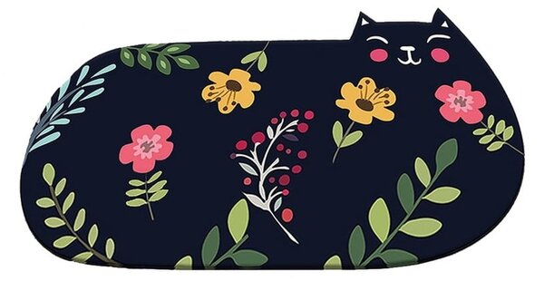 Tappetino da bagno nero 80x140 cm Cattest - Foutastic