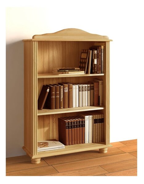 Libreria color legno naturale in legno di pino 77x116 cm Ella - Støraa