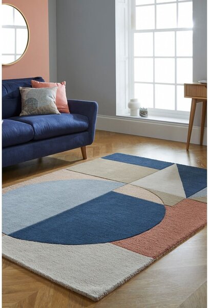 Tappeto in lana blu/marrone 200x290 cm Esrei - Flair Rugs